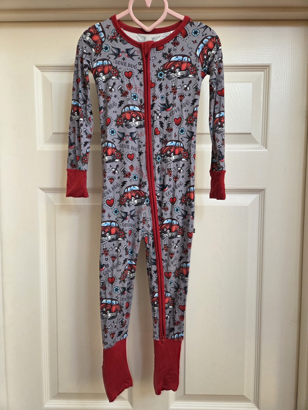 The Sleepy Sloth Love Bug Zip Jammie Convertible Romper